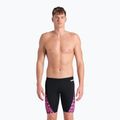 Maglia da bagno stampata arena da uomo nero/fucsia multi 4