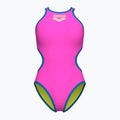 Costume intero donna arena One Biglogo One Piece rosa shocking/blu fiume