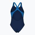Costume da bagno intero donna arena Flowing V Back navy/turchese 2