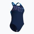 Costume da bagno intero donna arena Flowing V Back navy/turchese 3