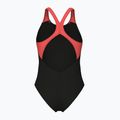 Costume da bagno intero donna arena Blast V Back nero/calipso corallo 2