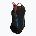 Costume da bagno intero donna arena Blast V Back nero/calipso corallo 3