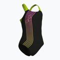 Costume intero Arena Sound Track Swim Pro Back nero/artico lime per bambini 3