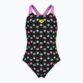 Costume intero per bambini arena Multiple Dot Swim Pro Back multi nero/orchidea