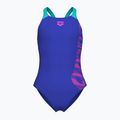 Costume intero Arena Graphic V Back indaco/acqua per bambini