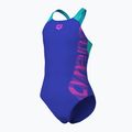 Costume intero Arena Graphic V Back indaco/acqua per bambini 4