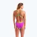 Costume da bagno intero donna Arena Lace Back Solid very fuchsia/team green 7