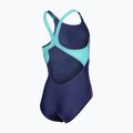 Costume da bagno intero per bambini arena Lit Logo V Back L navy/water 4