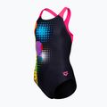 Costume da bagno intero per bambini arena Dots Swim Pro Back black multi/black/shocking pink 3