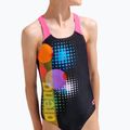 Costume da bagno intero per bambini arena Dots Swim Pro Back black multi/black/shocking pink 8