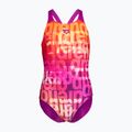 Costume da bagno intero per bambini arena Multi Colours V Back pink multi/very fuchsia