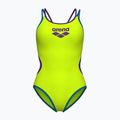 Costume da bagno intero donna arena One Double Cross Back One Piece artic lime/plum/blue cosmo