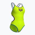 Costume da bagno intero donna arena One Double Cross Back One Piece artic lime/plum/blue cosmo 4