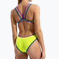 Costume da bagno intero donna arena One Double Cross Back One Piece artic lime/plum/blue cosmo 9