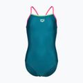 Costume da bagno intero bambino arena Light Drop Solid deep teel/shocking pink/verbena