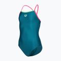 Costume da bagno intero bambino arena Light Drop Solid deep teel/shocking pink/verbena 3