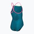 Costume da bagno intero bambino arena Light Drop Solid deep teel/shocking pink/verbena 4