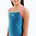 Costume da bagno intero bambino arena Light Drop Solid deep teel/shocking pink/verbena 8