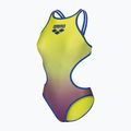 Costume da bagno intero donna arena One Shaded Print Tech One Back artic lime violetta multi/neon blue 3