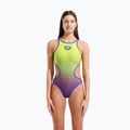 Costume da bagno intero donna arena One Shaded Print Tech One Back artic lime violetta multi/neon blue 5