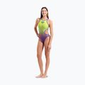 Costume da bagno intero donna arena One Shaded Print Tech One Back artic lime violetta multi/neon blue 6