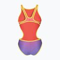 Costume da bagno intero donna arena One Shaded Print Tech One Back bright coral royal multi/soft green 2