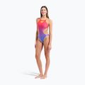 Costume da bagno intero donna arena One Shaded Print Tech One Back bright coral royal multi/soft green 6