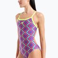 Costume da bagno intero donna arena Floral Challange Back violet multi/artic lime 4
