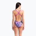 Costume da bagno intero donna arena Earth View Xcriss Cross pink multi/very fuchsia 3