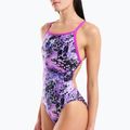 Costume da bagno intero donna arena Earth View Xcriss Cross pink multi/very fuchsia 4