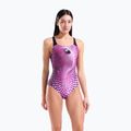 Costume da bagno intero donna arena Peacock Swim Pro Back multi pink/black