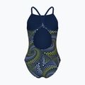 Costume da bagno intero bambino arena Fireflow Lightdrop Back navy/team navy yellow 2