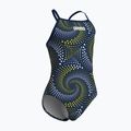 Costume da bagno intero bambino arena Fireflow Lightdrop Back navy/team navy yellow 4