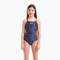 Costume da bagno intero bambino arena Fireflow Lightdrop Back navy/team navy yellow 5