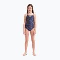 Costume da bagno intero bambino arena Fireflow Lightdrop Back navy/team navy yellow 6
