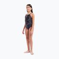Costume da bagno intero bambino arena Fireflow Lightdrop Back black/team black 6