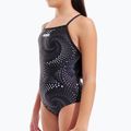 Costume da bagno intero bambino arena Fireflow Lightdrop Back black/team black 8