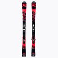 Sci da discesa per bambini Rossignol Hero JR Multi Event + attacchi KID4 nero/rosso