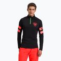 Felpa da uomo Rossignol Classique Hero 1/2 Zip nero/rosso