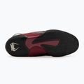 Scarpe da boxe Venum Elite, vino, mele e logo argento 4