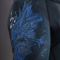 Leggings da allenamento uomo Venum Thunder Dragon Spats Black/Royal Blue 7