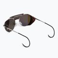 Occhiali da sole ROXY Blizzard da donna in pelle lucida argento/marrone 2