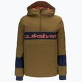 Giacca da snowboard Quiksilver Steeze oliva militare per bambini