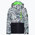 Giacca da snowboard Quiksilver Mission Printed Block da bambino, nero