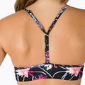 ROXY Active Bralette top costume da bagno antracite/floreale 4