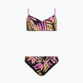 Costume da bagno due pezzi ROXY Active Joy Basic Triangle Set antracite zebra bambina