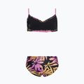 Costume da bagno due pezzi ROXY Active Joy Basic Triangle Set antracite zebra bambina 2
