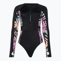 Costume intero donna ROXY Active Onesie antracite zebra jungle