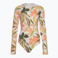 Costume da bagno intero donna ROXY Print Mix Solid bianco brillante sottilmente salato piatto