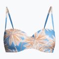 ROXY Love The Beach Vibe - Top da bagno azzurro con palme e isole